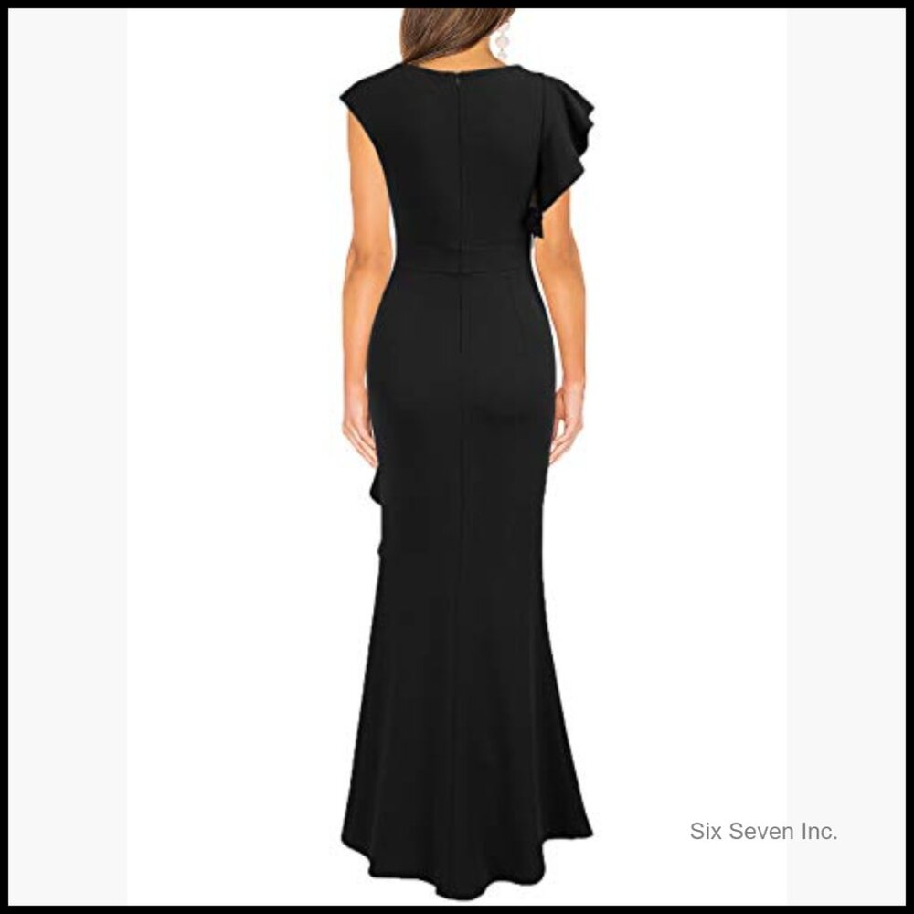 Polyester Spandex Split Bodycon Mermaid Evening C… - image 2